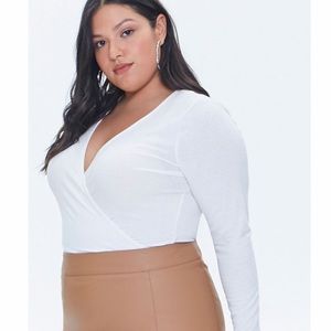 Surplice crop top